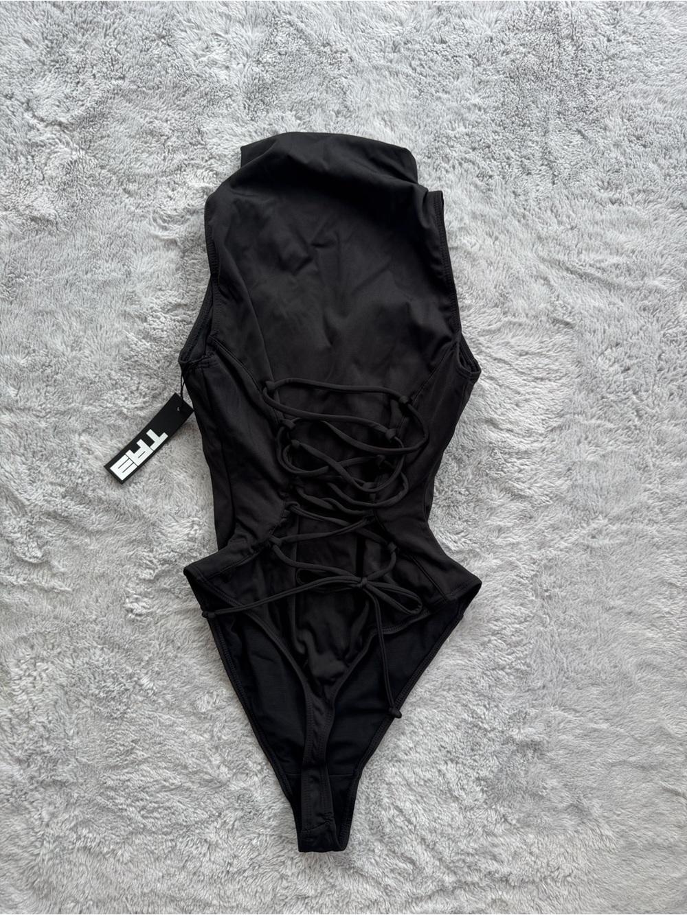 TA3 Black Zip-Front One-Piece Swimsuit - Picture 5 of 5